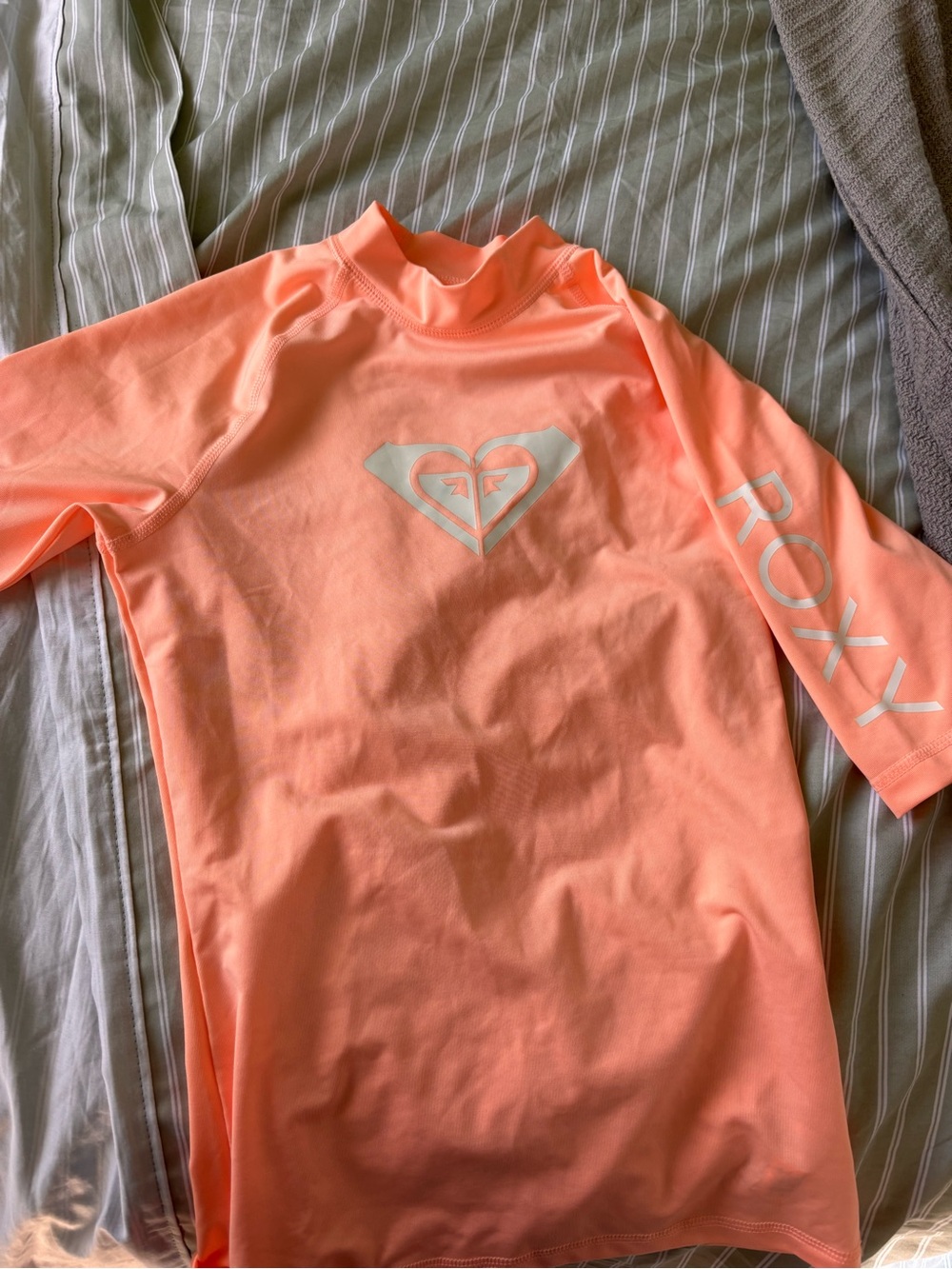 Roxy Kids Neon Coral Short-Sleeve Rashguard